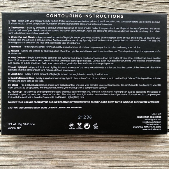 AESTHETICA Cream Contour Kit Palette - Picture 10 of 11